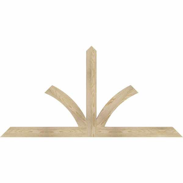 Ekena Millwork Richland Rough Sawn Timber Gable Bracket, Douglas Fir, 72"W x 36"H x 2"D x 4"F, 12/12 Pitch GBW072X36X0204RIC00RDF - main